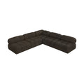 Anastasia 102" Brown Boucle Fabric Upholstered 5pc. Modular Sectional - Sec5C