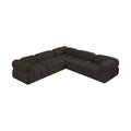 Anastasia 102" Brown Boucle Fabric Upholstered 5pc. Modular Sectional - Sec5D