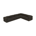 Anastasia 136" Brown Boucle Fabric Upholstered 6pc. Modular Sectional - Sec6F