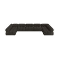 Anastasia 170" Brown Boucle Fabric Upholstered 7pc. Modular Sectional - Sec7A
