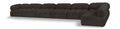 Anastasia 204" Brown Boucle Fabric Upholstered 7pc. Modular Sectional - Sec7C