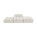 Anastasia 102" Cream Boucle Fabric Upholstered 3pc. Modular Sofa - S102C