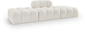 Anastasia 102" Cream Boucle Fabric Upholstered 3pc. Modular Sofa - S102C