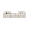 Anastasia 102" Cream Boucle Fabric Upholstered 3pc. Modular Sofa - S102D