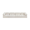 Anastasia 136" Cream Boucle Fabric Upholstered 4pc. Modular Sofa - S136A