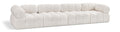 Anastasia 136" Cream Boucle Fabric Upholstered 4pc. Modular Sofa - S136A