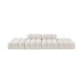 Anastasia 136" Cream Boucle Fabric Upholstered 4pc. Modular Sofa - S136C