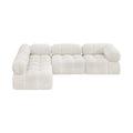 Anastasia 102" Cream Boucle Fabric Upholstered 4pc. Modular Sectional - Sec4A