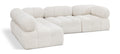 Anastasia 102" Cream Boucle Fabric Upholstered 4pc. Modular Sectional - Sec4A