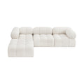 Anastasia 102" Cream Boucle Fabric Upholstered 4pc. Modular Sectional - Sec4B