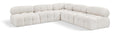 Anastasia 102" Cream Boucle Fabric Upholstered 5pc. Modular Sectional - Sec5C