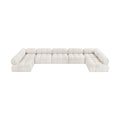 Anastasia 170" Cream Boucle Fabric Upholstered 7pc. Modular Sectional - Sec7A