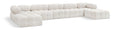 Anastasia 170" Cream Boucle Fabric Upholstered 7pc. Modular Sectional - Sec7B