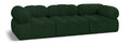 Anastasia 102" Green Boucle Fabric Upholstered 3pc. Modular Sofa - S102A