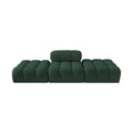 Anastasia 102" Green Boucle Fabric Upholstered 3pc. Modular Sofa - S102C