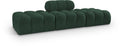 Anastasia 102" Green Boucle Fabric Upholstered 3pc. Modular Sofa - S102C