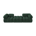 Anastasia 102" Green Boucle Fabric Upholstered 3pc. Modular Sofa - S102D