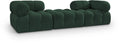 Anastasia 102" Green Boucle Fabric Upholstered 3pc. Modular Sofa - S102D