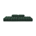 Anastasia 136" Green Boucle Fabric Upholstered 4pc. Modular Sofa - S136C