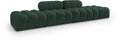 Anastasia 136" Green Boucle Fabric Upholstered 4pc. Modular Sofa - S136C
