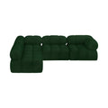Anastasia 102" Green Boucle Fabric Upholstered 4pc. Modular Sectional - Sec4A