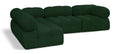 Anastasia 102" Green Boucle Fabric Upholstered 4pc. Modular Sectional - Sec4A