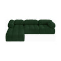 Anastasia 102" Green Boucle Fabric Upholstered 4pc. Modular Sectional - Sec4B