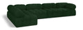 Anastasia 136" Green Boucle Fabric Upholstered 5pc. Modular Sectional - Sec5A