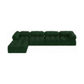 Anastasia 136" Green Boucle Fabric Upholstered 5pc. Modular Sectional - Sec5B