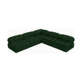 Anastasia 102" Green Boucle Fabric Upholstered 5pc. Modular Sectional - Sec5C