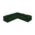 Anastasia 102" Green Boucle Fabric Upholstered 5pc. Modular Sectional - Sec5D