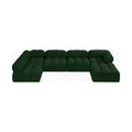 Anastasia 136" Green Boucle Fabric Upholstered 6pc. Modular Sectional - Sec6A