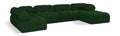 Anastasia 136" Green Boucle Fabric Upholstered 6pc. Modular Sectional - Sec6A