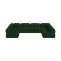 Anastasia 136" Green Boucle Fabric Upholstered 6pc. Modular Sectional - Sec6B