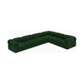 Anastasia 136" Green Boucle Fabric Upholstered 6pc. Modular Sectional - Sec6F