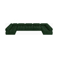 Anastasia 170" Green Boucle Fabric Upholstered 7pc. Modular Sectional - Sec7A