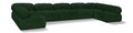 Anastasia 170" Green Boucle Fabric Upholstered 7pc. Modular Sectional - Sec7A