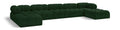 Anastasia 170" Green Boucle Fabric Upholstered 7pc. Modular Sectional - Sec7B