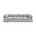 Anastasia 102" Grey Boucle Fabric Upholstered 3pc. Modular Sofa - S102A