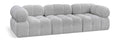 Anastasia 102" Grey Boucle Fabric Upholstered 3pc. Modular Sofa - S102A