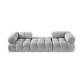 Anastasia 102" Grey Boucle Fabric Upholstered 3pc. Modular Sofa - S102D