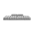 Anastasia 136" Grey Boucle Fabric Upholstered 4pc. Modular Sofa - S136C