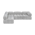 Anastasia 102" Grey Boucle Fabric Upholstered 4pc. Modular Sectional - Sec4A