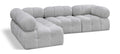 Anastasia 102" Grey Boucle Fabric Upholstered 4pc. Modular Sectional - Sec4A