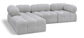 Anastasia 102" Grey Boucle Fabric Upholstered 4pc. Modular Sectional - Sec4B