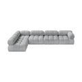 Anastasia 136" Grey Boucle Fabric Upholstered 5pc. Modular Sectional - Sec5A