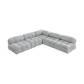 Anastasia 102" Grey Boucle Fabric Upholstered 5pc. Modular Sectional - Sec5C