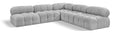 Anastasia 102" Grey Boucle Fabric Upholstered 5pc. Modular Sectional - Sec5C