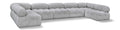 Anastasia 170" Grey Boucle Fabric Upholstered 7pc. Modular Sectional - Sec7A