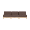 Tobin 120" Brown Chenille Fabric Upholstered 3pc. Modular Sofa - S3B